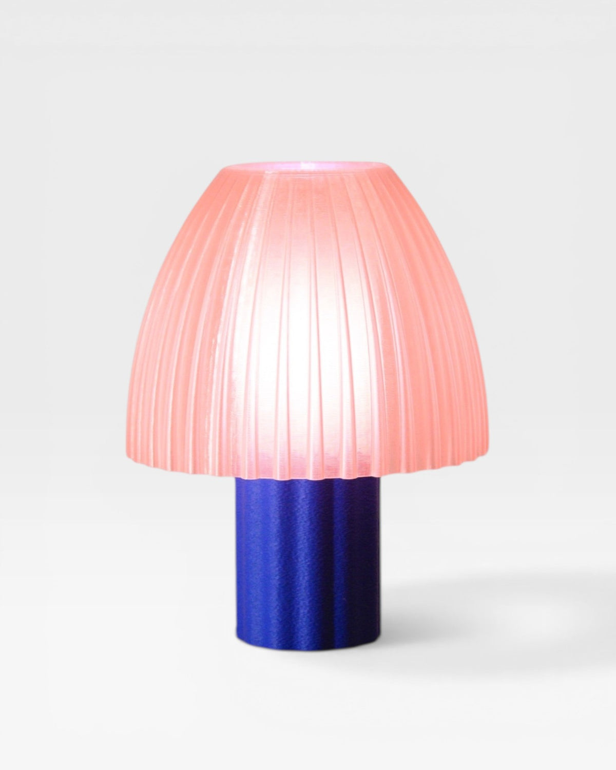 Lampe à poser Mirbola Sunset orangé, luminaire design fabriqué en France en impression 3D